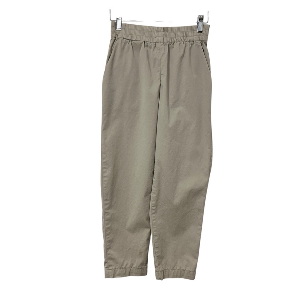 Everlane Womens The Easy Chino Elastic Waist Slim Leg Pants Sz 00 Khaki Pull On